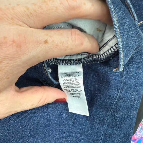 Loft Outlet Straight Cotton Stretch Denim Blue Jeans Pants Womens size 12 - Picture 4 of 8